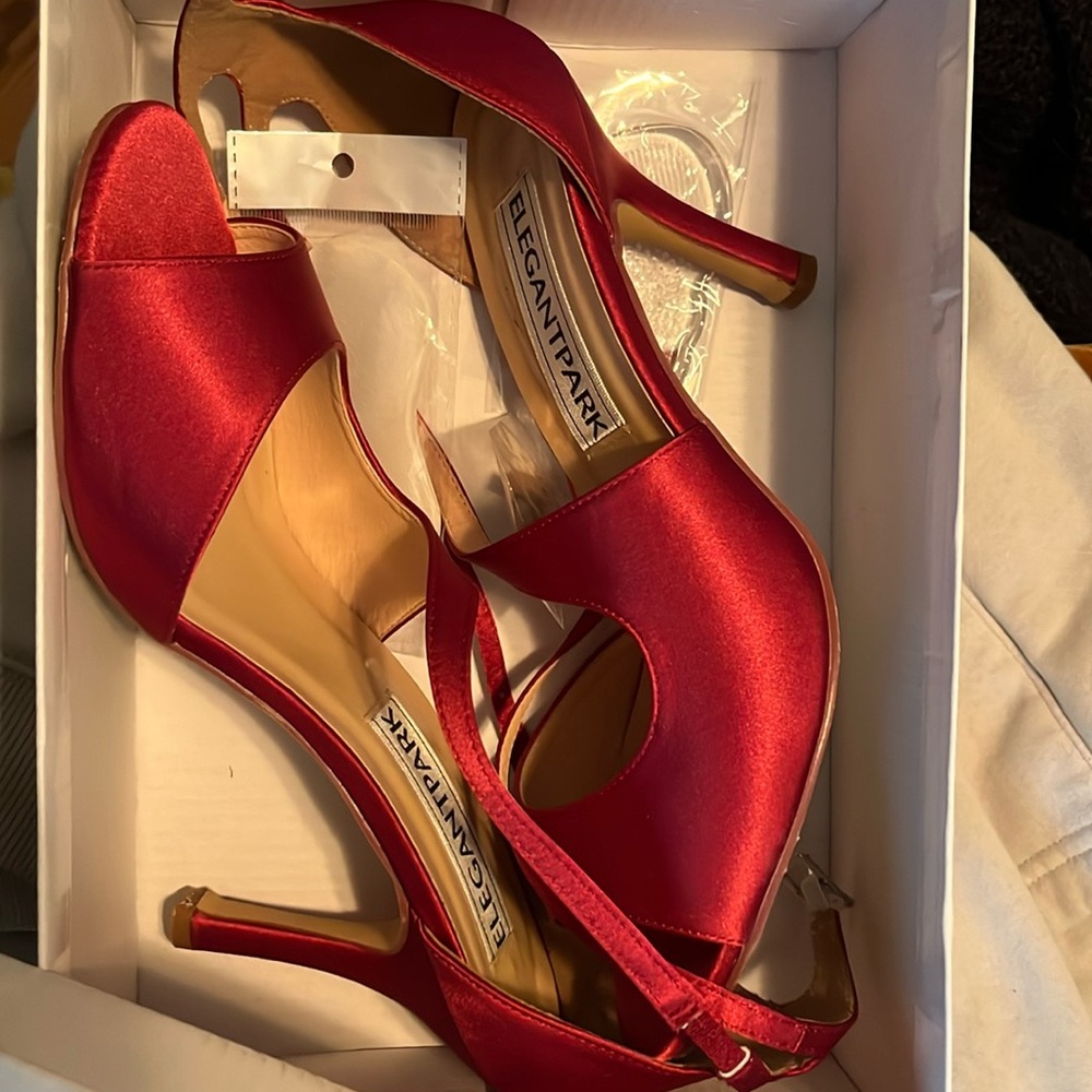 Satin sandal Pumps - Burgundy